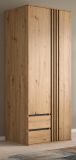 Kleiderschrank Bj�rke in Artisan Eiche und grau Dreht�renschrank 2-t�rig 80 x 192 cm