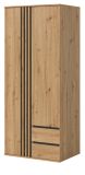 Kleiderschrank Bj�rke in Artisan Eiche und grau Dreht�renschrank 2-t�rig 80 x 192 cm