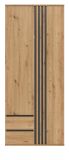 Kleiderschrank Bj�rke in Artisan Eiche und grau Dreht�renschrank 2-t�rig 80 x 192 cm