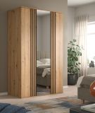 Kleiderschrank Bj�rke in Artisan Eiche und grau Dreht�renschrank mit Spiegel 120 x 192 cm