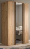 Kleiderschrank Bj�rke in Artisan Eiche und grau Dreht�renschrank mit Spiegel 120 x 192 cm