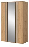 Kleiderschrank Bj�rke in Artisan Eiche und grau Dreht�renschrank mit Spiegel 120 x 192 cm