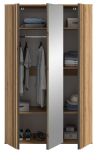 Kleiderschrank Bj�rke in Artisan Eiche und grau Dreht�renschrank mit Spiegel 120 x 192 cm