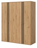 Kleiderschrank Bj�rke in Artisan Eiche und grau Dreht�renschrank 4-t�rig 160 x 192 cm