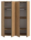 Kleiderschrank Bj�rke in Artisan Eiche und grau Dreht�renschrank 4-t�rig 160 x 192 cm