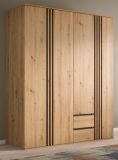 Kleiderschrank Bj�rke in Artisan Eiche und grau Dreht�renschrank 4-t�rig 160 x 192 cm