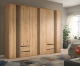 Kleiderschrank Bj�rke in Artisan Eiche und grau Dreht�renschrank 4-t�rig 160 x 192 cm