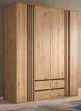 Kleiderschrank Bj�rke in Artisan Eiche und grau Dreht�renschrank 4-t�rig 160 x 192 cm