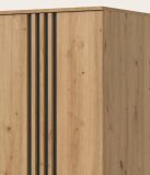 Kleiderschrank Bj�rke in Artisan Eiche und grau Dreht�renschrank 6-t�rig 240 x 192 cm