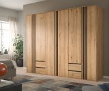 Kleiderschrank Bj�rke in Artisan Eiche und grau Dreht�renschrank 6-t�rig 240 x 192 cm