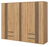 Kleiderschrank Bj�rke in Artisan Eiche und grau Dreht�renschrank 6-t�rig 240 x 192 cm