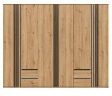Kleiderschrank Bj�rke in Artisan Eiche und grau Dreht�renschrank 6-t�rig 240 x 192 cm
