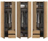 Kleiderschrank Bj�rke in Artisan Eiche und grau Dreht�renschrank 6-t�rig 240 x 192 cm