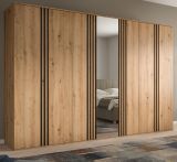 Kleiderschrank Bj�rke in Artisan Eiche und grau Dreht�renschrank mit Spiegel 280 x 192 cm
