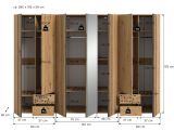 Kleiderschrank Bj�rke in Artisan Eiche und grau Dreht�renschrank mit Spiegel 280 x 192 cm