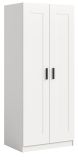 Kleiderschrank Jondal in wei� Dreht�renschrank 2-t�rig skandinavisch 80 x 194 cm