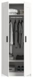 Kleiderschrank Jondal in wei� Dreht�renschrank 2-t�rig skandinavisch 80 x 194 cm