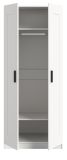 Kleiderschrank Jondal in wei� Dreht�renschrank 2-t�rig skandinavisch 80 x 194 cm