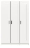 Kleiderschrank Jondal in wei� Dreht�renschrank 3-t�rig skandinavisch 120 x 194 cm