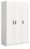 Kleiderschrank Jondal in wei� Dreht�renschrank 3-t�rig skandinavisch 120 x 194 cm