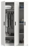 Kleiderschrank Jondal in wei� Dreht�renschrank 3-t�rig skandinavisch 120 x 194 cm