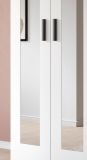 Kleiderschrank Jondal in wei� Dreht�renschrank mit Spiegel 3-t�rig skandinavisch 120 x 194 cm