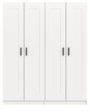 Kleiderschrank Jondal in wei� Dreht�renschrank 4-t�rig skandinavisch 160 x 194 cm