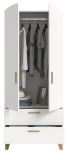 Kleiderschrank Aurora in wei� und Artisan Eiche Dreht�renschrank skandinavisch 81 x 198 cm