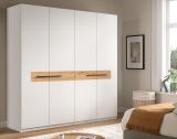 Kleiderschrank Palina in wei� und Artisan Eiche Dreht�renschrank 200 x 201 cm