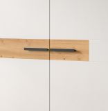 Kleiderschrank Palina in wei� und Artisan Eiche Dreht�renschrank 200 x 201 cm