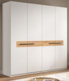 Kleiderschrank Palina in wei� und Artisan Eiche Dreht�renschrank 200 x 201 cm