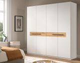 Kleiderschrank Palina in wei� und Artisan Eiche Dreht�renschrank 200 x 201 cm