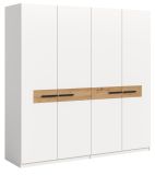 Kleiderschrank Palina in wei� und Artisan Eiche Dreht�renschrank 200 x 201 cm