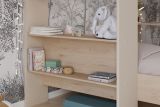 Parisot Etagenbett Oasis in Jackson Eiche und Kaschmir Kinder und Jugendzimmer Hochbett Liegefl�che 2x 90 x 200 cm