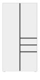 Kleiderschrank Forssa in wei� und grau Dreht�renschrank 100 x 194 cm