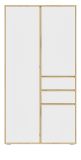 Kleiderschrank Forssa in wei� und Artisan Eiche Dreht�renschrank 100 x 194 cm