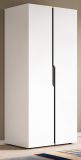 Kleiderschrank Orla in wei� und grau Dreht�renschrank 2-t�rig 81 x 176 cm