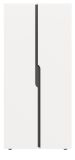 Kleiderschrank Orla in wei� und grau Dreht�renschrank 2-t�rig 81 x 176 cm