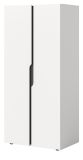 Kleiderschrank Orla in wei� und grau Dreht�renschrank 2-t�rig 81 x 176 cm