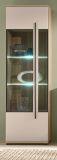 Vitrine Design-D in Kaschmir und Cremona Eiche Vitrinenschrank 60 x 200 cm