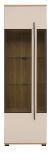 Vitrine Design-D in Kaschmir und Cremona Eiche Vitrinenschrank 60 x 200 cm