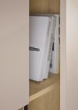 Highboard Design-D in Kaschmir und Cremona Eiche Vitrine 90 x 140 cm