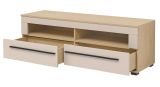 TV-Lowboard Design-D in Kaschmir und Cremona Eiche TV Unterteil 140 cm, mit Soft-Close