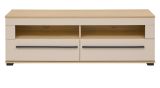 TV-Lowboard Design-D in Kaschmir und Cremona Eiche TV Unterteil 140 cm, mit Soft-Close