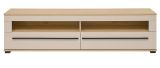 TV-Lowboard Design-D in Kaschmir und Cremona Eiche TV Unterteil 180 cm, mit Soft-Close