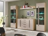 Wandboard Design-D in Kaschmir und Cremona Eiche Wandregal 150 cm