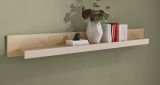 Wandboard Design-D in Kaschmir und Cremona Eiche Wandregal 200 cm