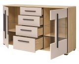 Sideboard Design-D in Kaschmir und Cremona Eiche Kommode 150 cm, mit Soft-Close
