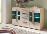 Sideboard Design-D in Kaschmir und Cremona Eiche Kommode 150 cm, mit Soft-Close