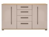 Sideboard Design-D in Kaschmir und Cremona Eiche Kommode 150 cm, mit Soft-Close